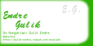 endre gulik business card